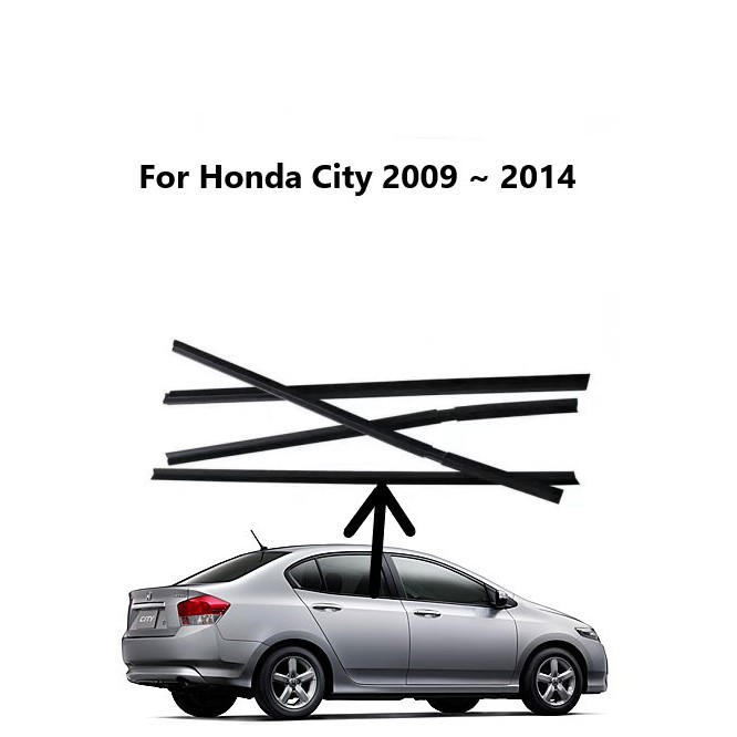 For Honda City 2009 2014 Car Outside Window Moulding Weatherstrip