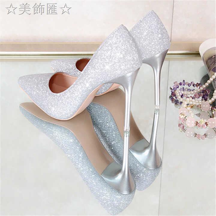 Crystal Wedding Shoes French Girl High Heels Shopee Philippines