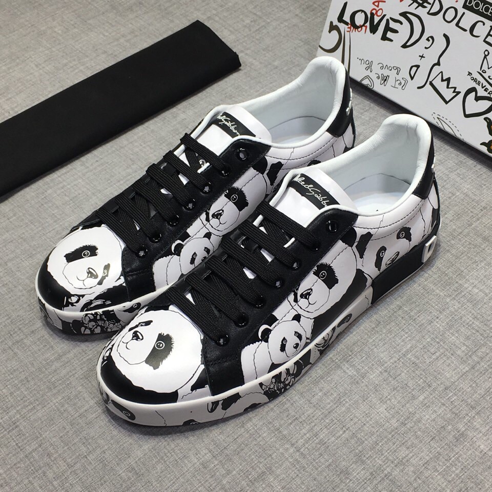 COD】D&G x Panda Black/White Sneaker Shoes For Men | Shopee Philippines