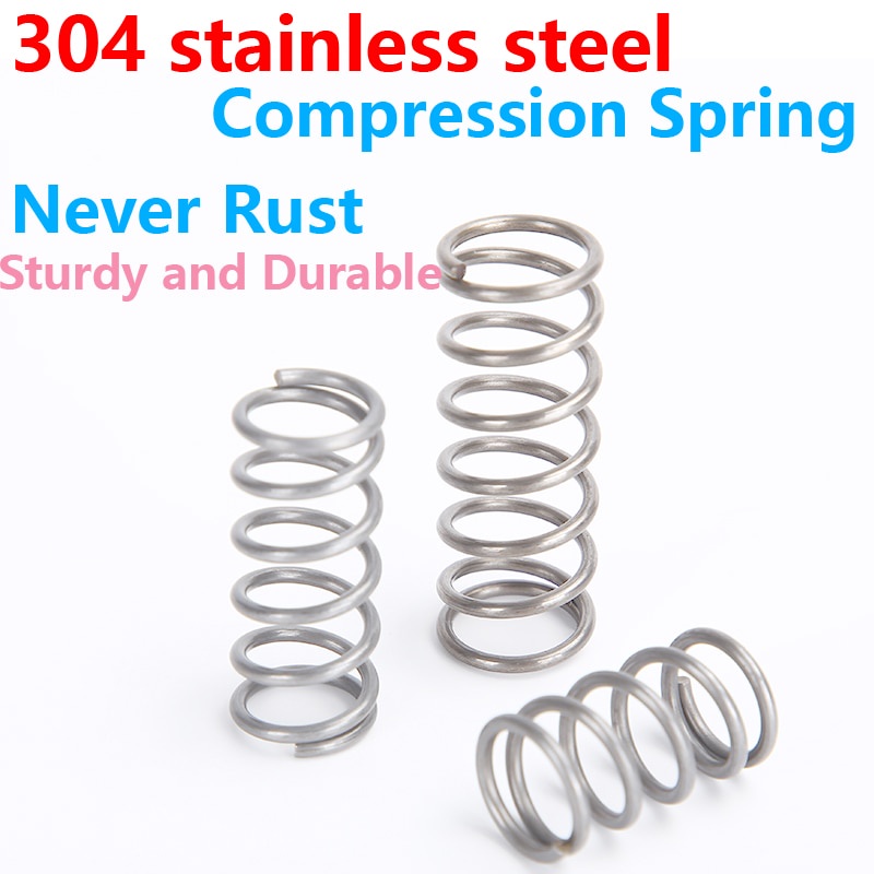 10pcs 0.2*2.5*5-50mm Spring steel Compression Spring Pressure Small Springs 