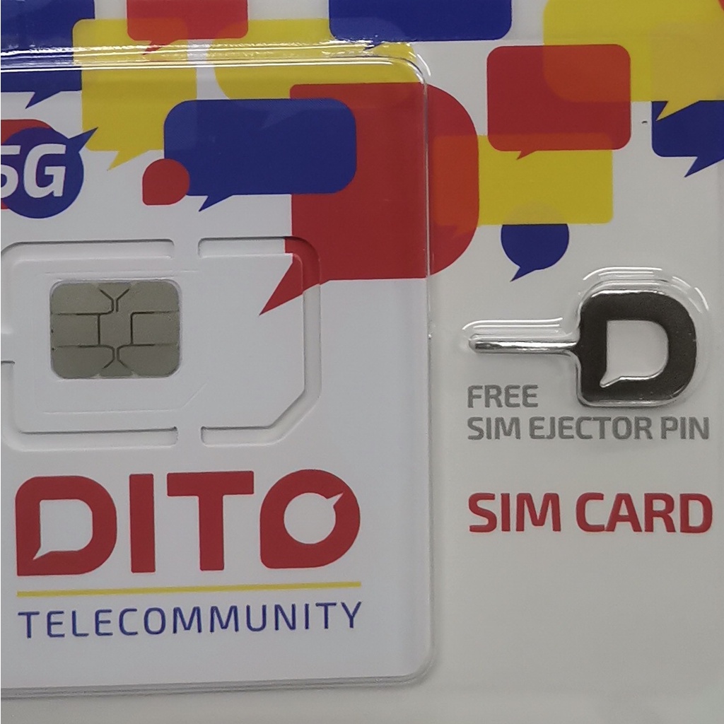 DITO SIM Card free 3GB W/ INJECTOR EJECTOR PIN 100 min. calls ...