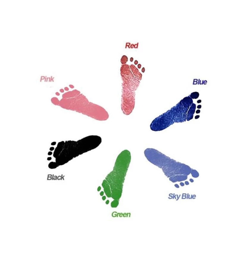 Safe Non-toxic Baby Footprints Handprint No Touch Skin Inkless Ink Pads Kits for 0-6 Months Newborn Pet Dog Prints Souvenir #7