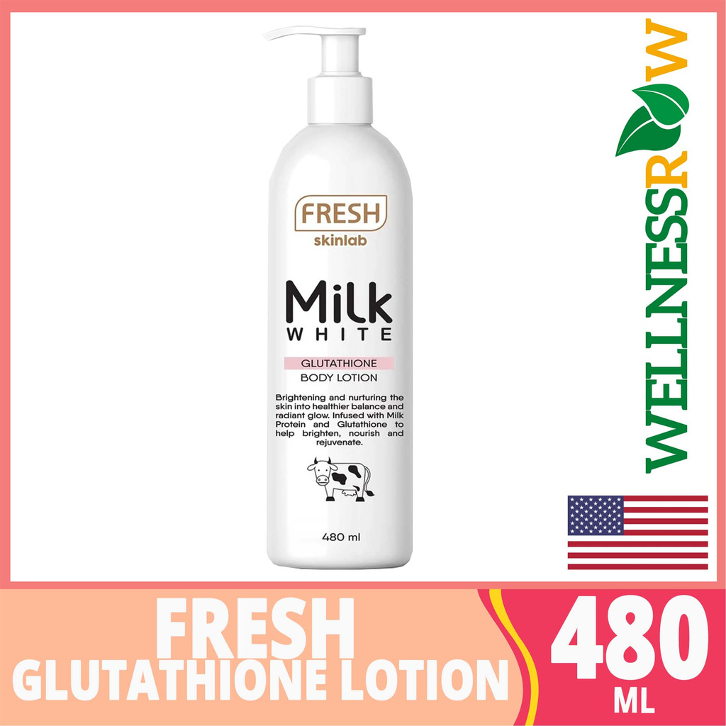 AUTHENTIC FRESH Milk White Glutathione Body Lotion (480ml) Shopee