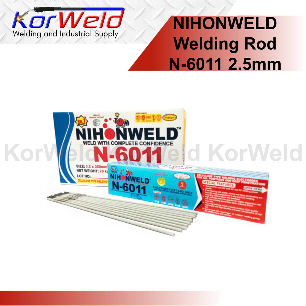 Nihonweld Welding Rod N6011 2.5mm (5kg) Shopee Philippines
