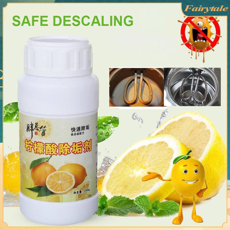 200g/box Lemon Citric Acid Stain Scale Remover Tea Pot Cleaner Kettle