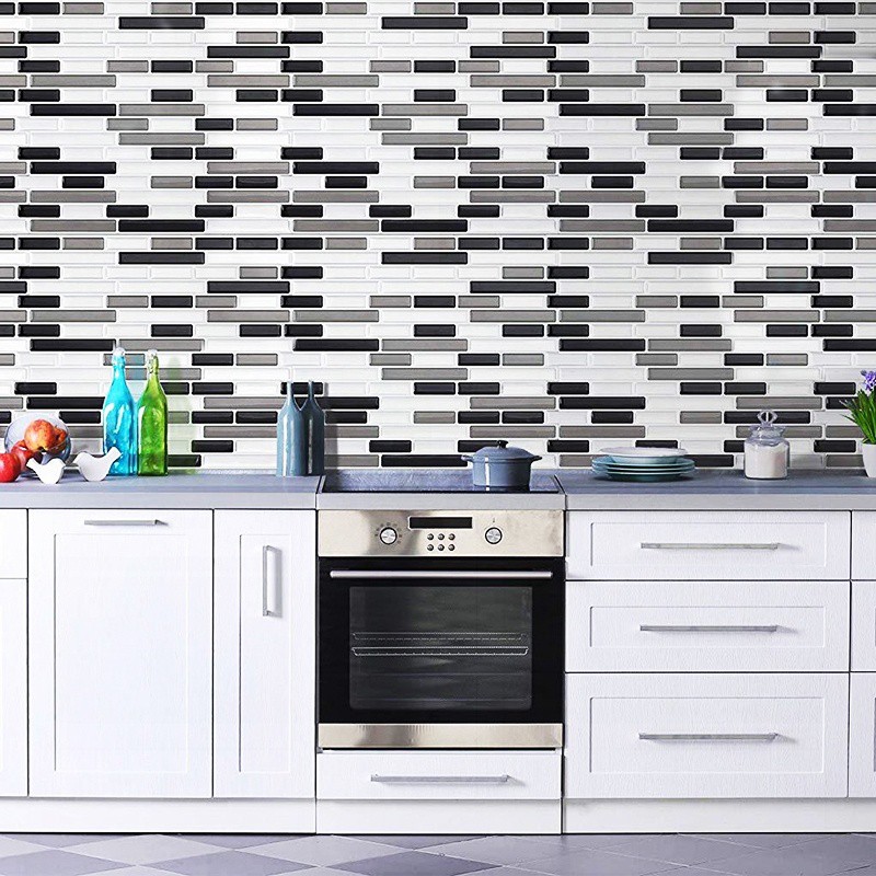 Mosaic Self Adhesive Tile Backsplash Wall Sticker Kitchen Home Decor Diy Shopee Philippines