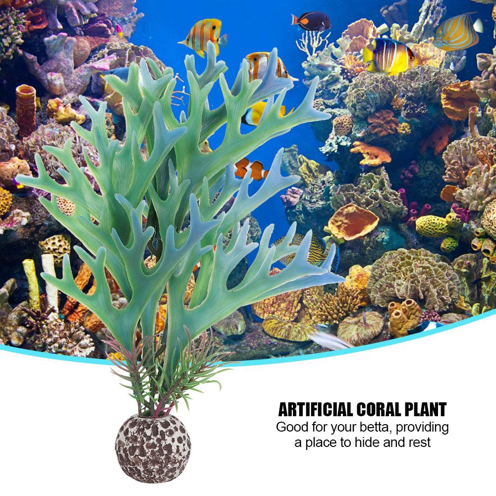 Aquarium Lands Coral Underwater Plant Vivid Fish Artificial