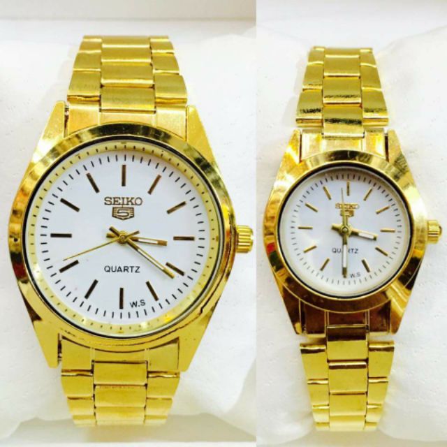 seiko couple watch gold