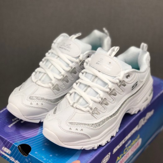 skechers white platform sneakers