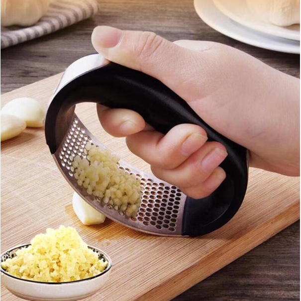 Stainless Steel Garlic Press Rocker Professional Grade Garlic Mincer