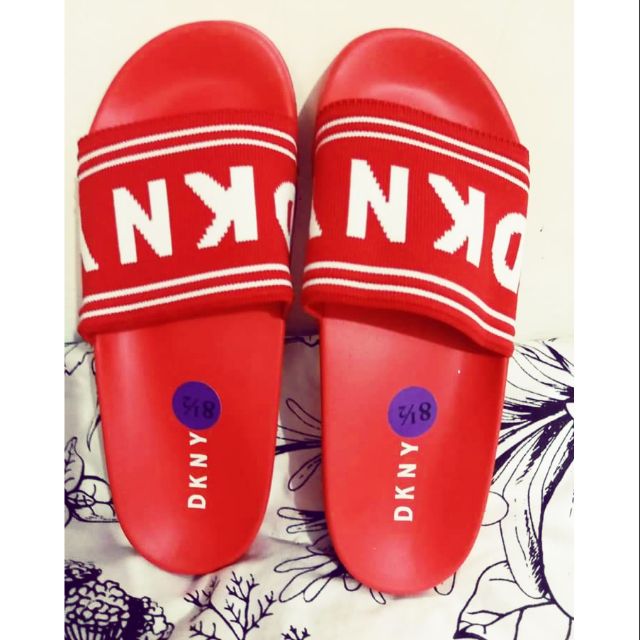 dkny red slides