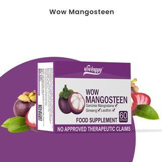 Wowhappy Wow Mangosteen Xanthone 500mg  Capsules - Antioxidant & Immunity Booster - 60 caps