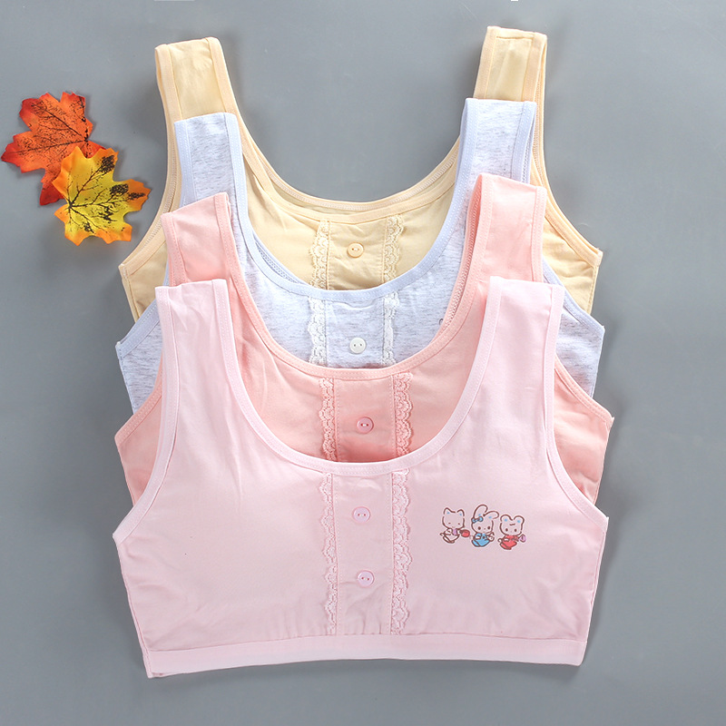 Baby Bra Teenage Girls Bra Soft Padded Cotton Kids Underwear Sports Bra