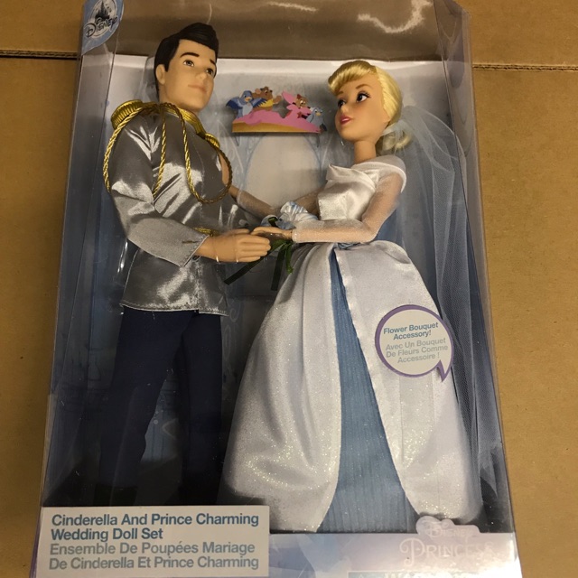 disney cinderella and prince doll set