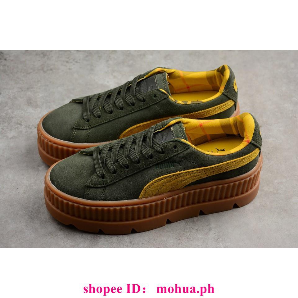 puma green platform shoes