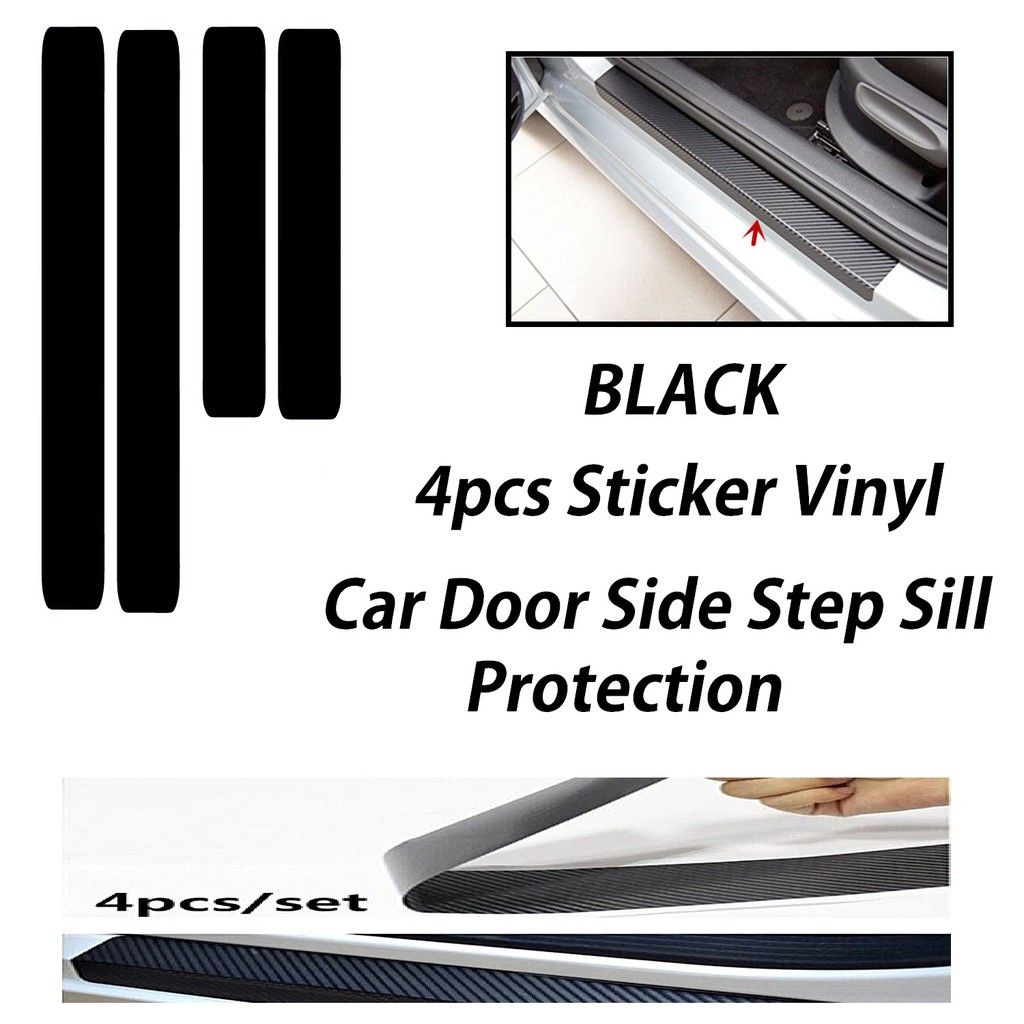 Door Step Sill Sticker Matte Black Doors Protector Universal