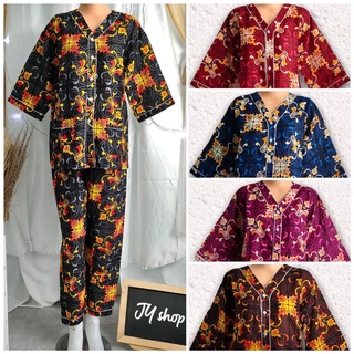 (S-XL) Pajamas Batik Long Sleeve Chart 3⁄4 Couple SKU 59495 PJT Size S M L XL Original Nightgown Suit Brand MJ Liong #9