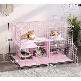 [35*35CM] DIY Pet Fence and door Dog Fence Pet Playpen Dog Playpen Crate For Puppy, Cats, Rabbits