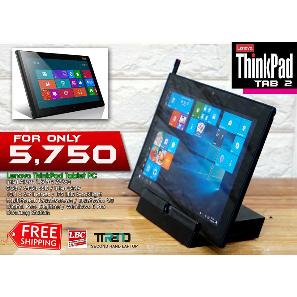 Lenovo Thinkpad Tab 2 Tablet Shopee Philippines