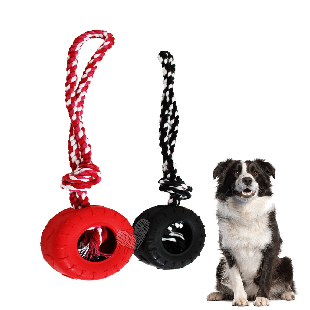 24 hours to deliver goodsToy Dog Titter Rope With Tyre 35cm Dog Anti Stress Resistant Fun 9UZL