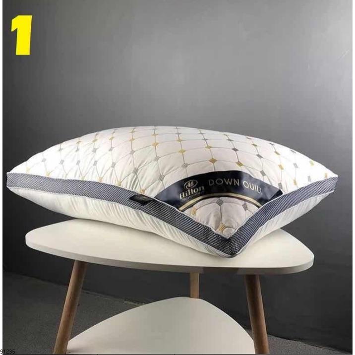 Luxury HILTON Hotel Pillow 1000 Grams Double Lining 3D Embossed and