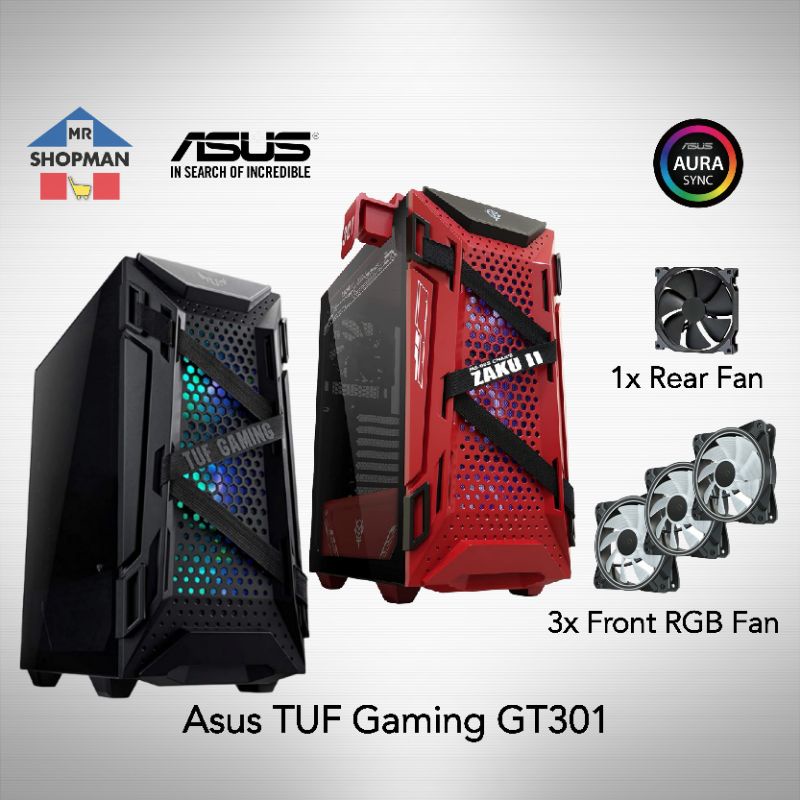 新品 PCケース ASUS TUF Gaming GT301 ZAKU II 決算大セール ar-sports.com