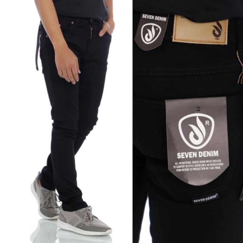 PRIA Men's Denim Long Jeans Adult Slim Fit Premium/Men's Long Jeans Street Skinny Model Original/Stretch Long Jeans Plain Denim Distro Skinny Latest