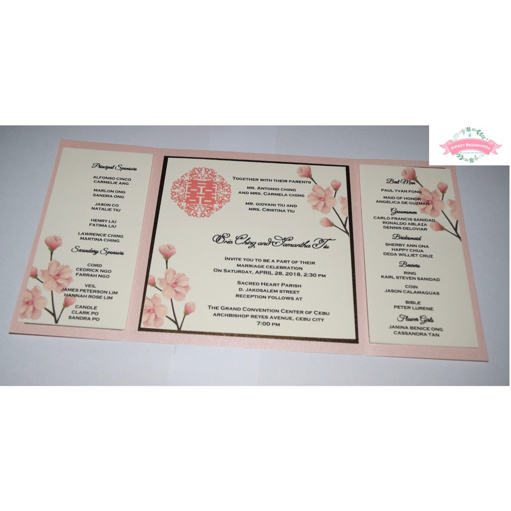 Wedding Debut Event Invitation - Gatefold 