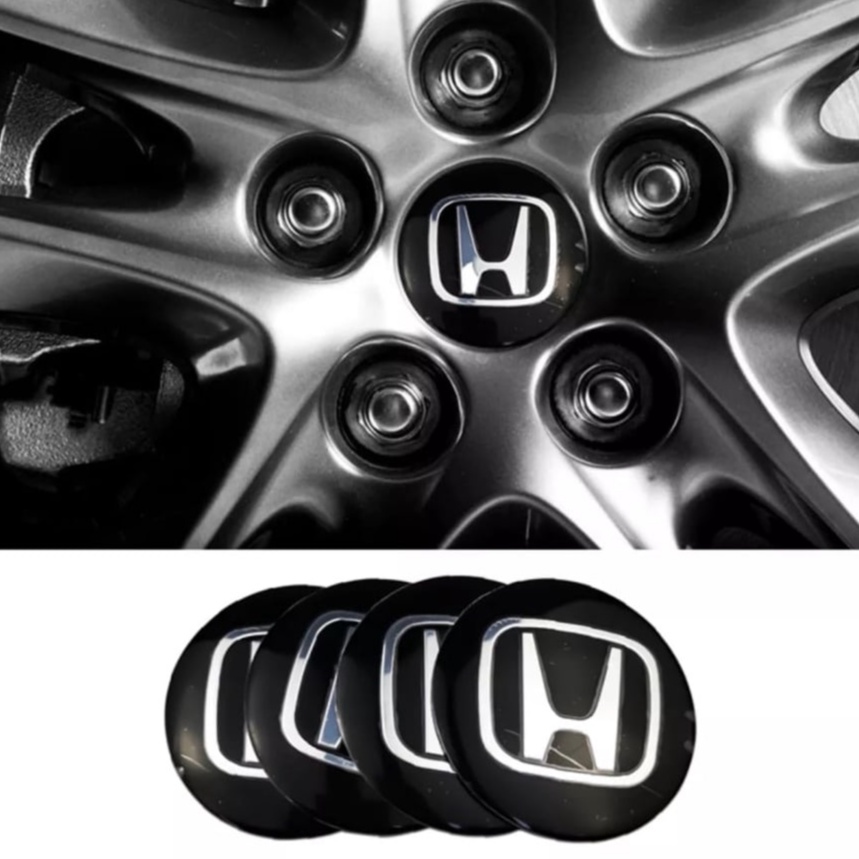 HONDA logo Car Wheel Center Hub Cap Sticker Emblem 04 pcs 56mm | Shopee ...