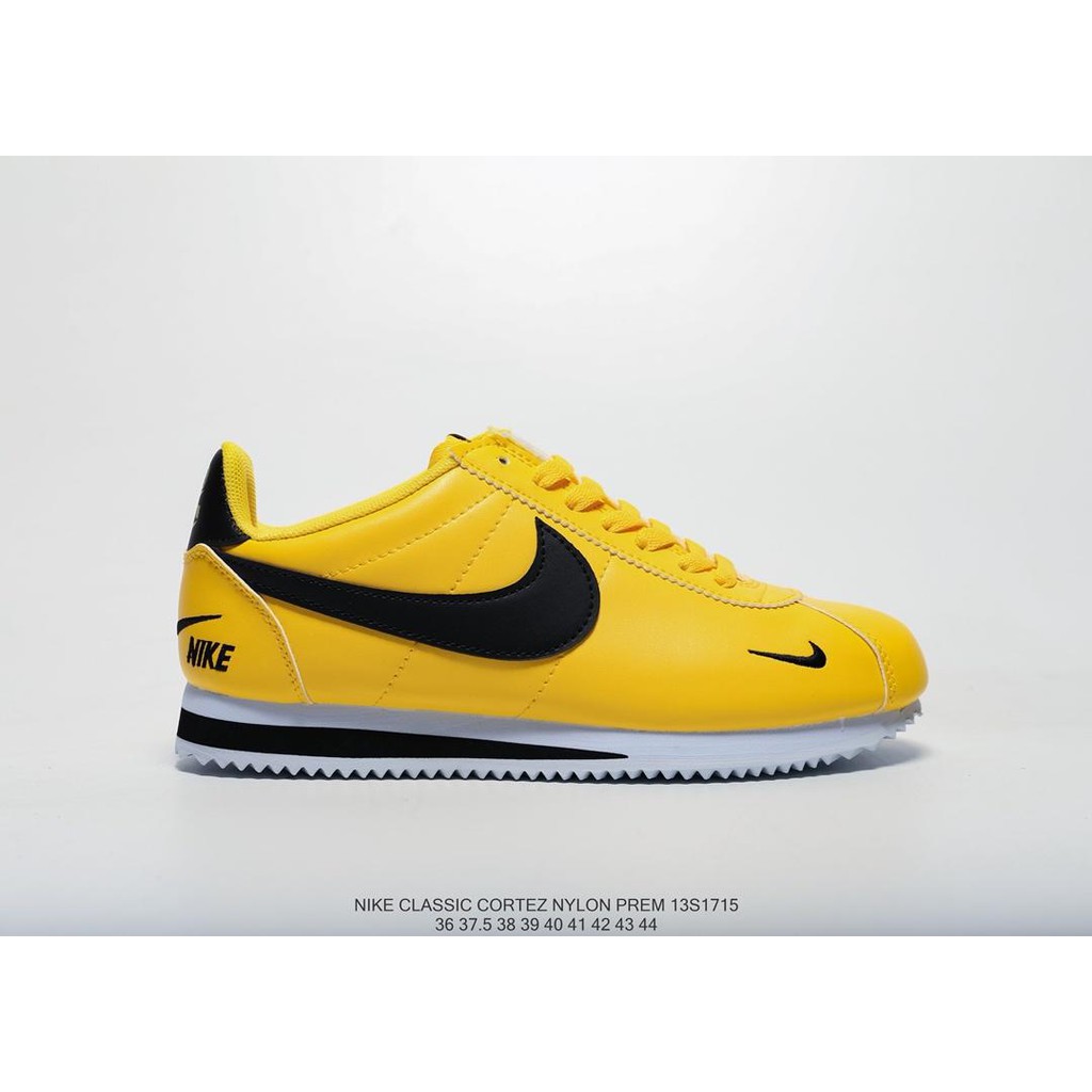 nike cortez nylon yellow