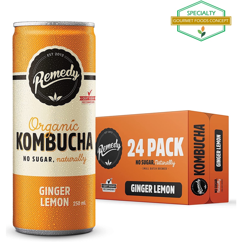 REMEDY KOMBUCHA GINGER LEMON 250ML x 24s Shopee Philippines