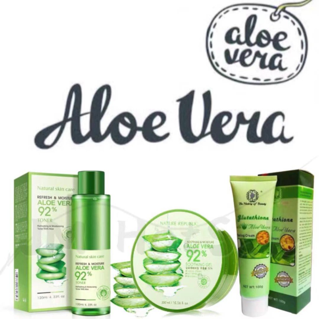 (3in1) Aloe Vera (Refreah & Moisture Toner 120ml + Aloe Vera Soothing