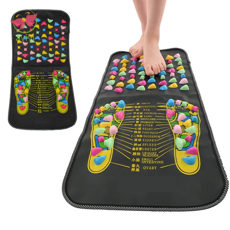 Chinese Reflexology Walk Stone Pain Relieve Foot Leg Spa Massage Mat