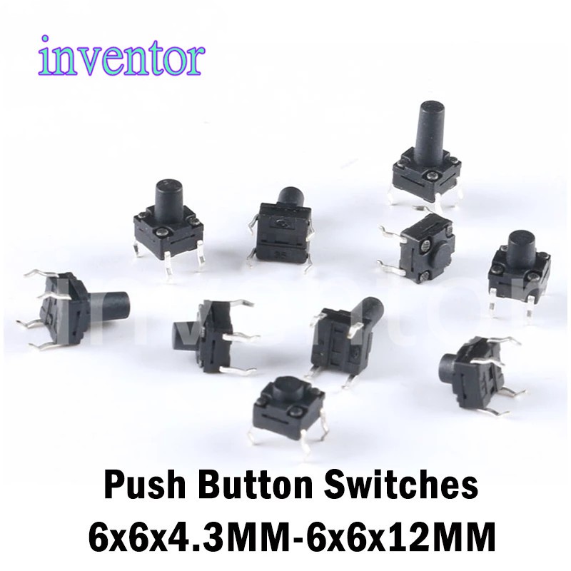 SMD Tactile Push Button Switches 20 Pcs 6x6mm Tactile Switches - TS ...