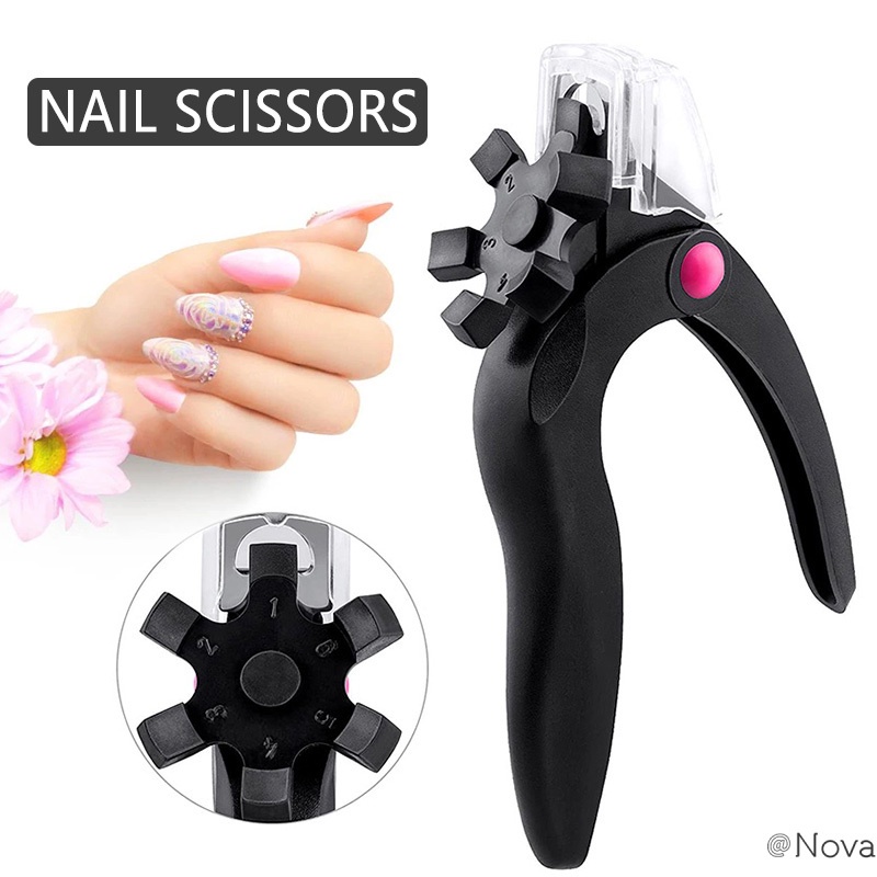 Portable Acrylic Nail Clipper with Removable Cap Stainless Steel Nail