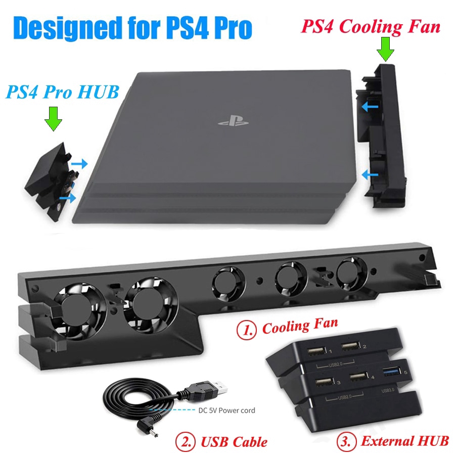 ps4 pro external cooling fan