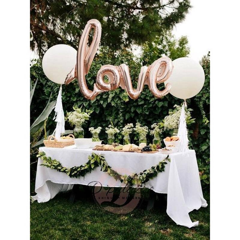 Love Balloon Linked Love Letter Balloon Wedding Anniversary Propose Decoration #6