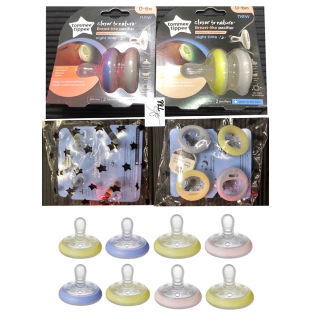 authentic ** Tommee Tippee Closer to Nature Night Time Soother Pacifier