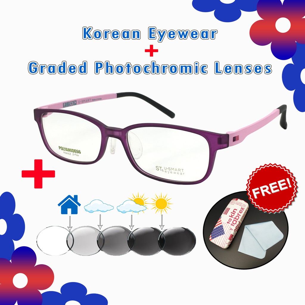 Korean Eyewear With Photochromic Lenses Shopee Philippines
