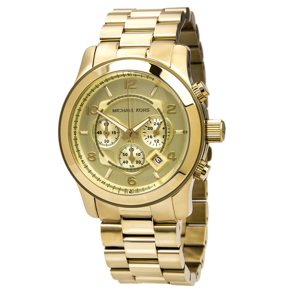 Michael Kors MK8077 Mens Gold-tone Stainless steel MK Watch | Shopee ...