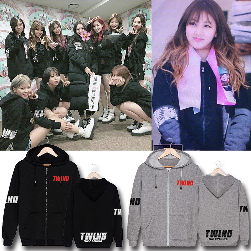 Pt396 Kpop Twice Album Twlnd Twiceland Zipper Hoodies Zip Sweatshirts Shopee Philippines