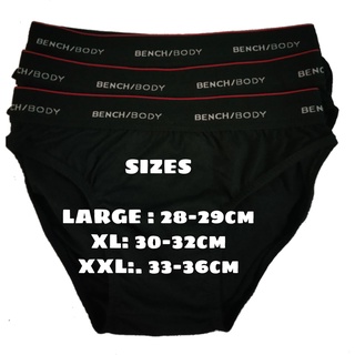 Bench All Black Cotton Men's Brief 3 in 1 Pack #1