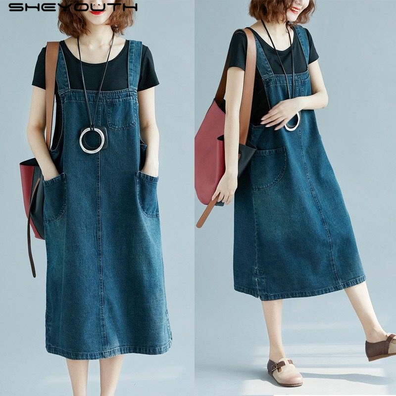 denim maxi dresses and skirts