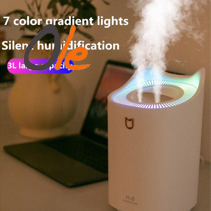 Double Spray Port Humidifier 7 Color Light Humidifier Silent Humidifier