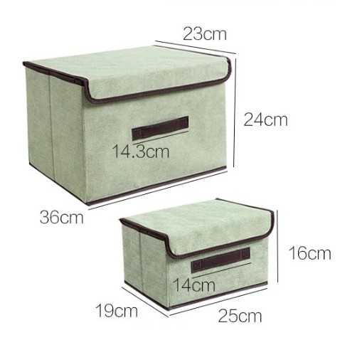 2 in 1 Clothing box large capacity Plain Color Foldable Storage Box Organizer With Cover set