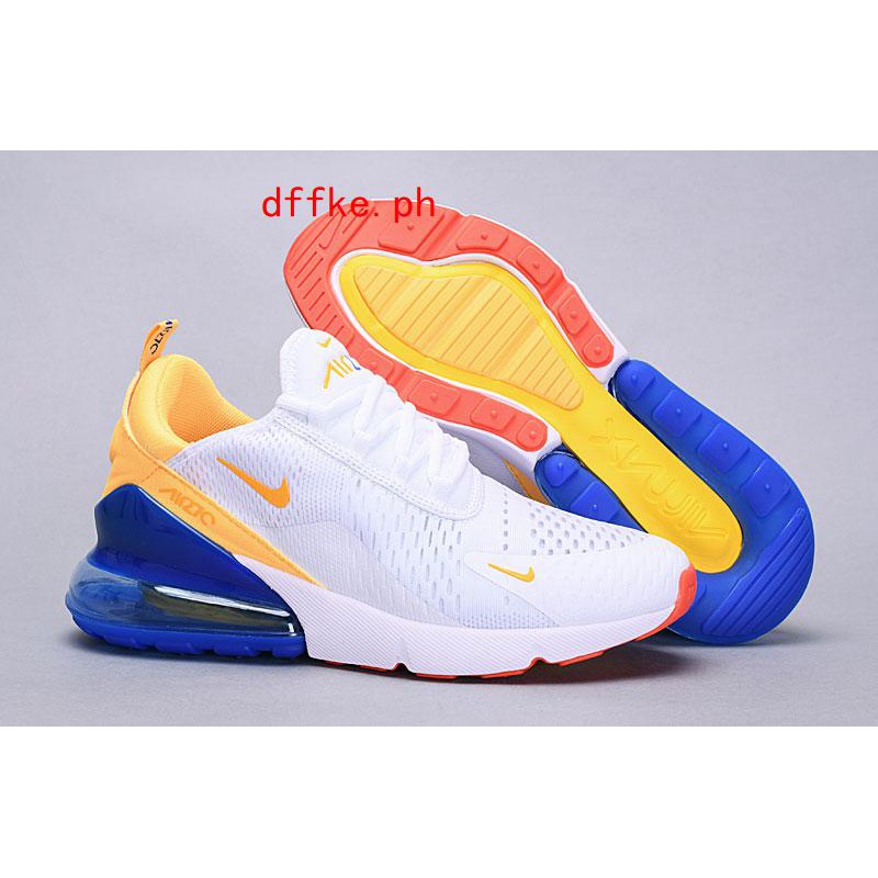 nike air max 270 white blue yellow