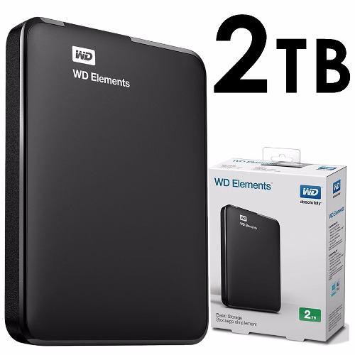 WD Original 2TB External Hard Disk ,2.5'' Portable HDD Elements - Black
