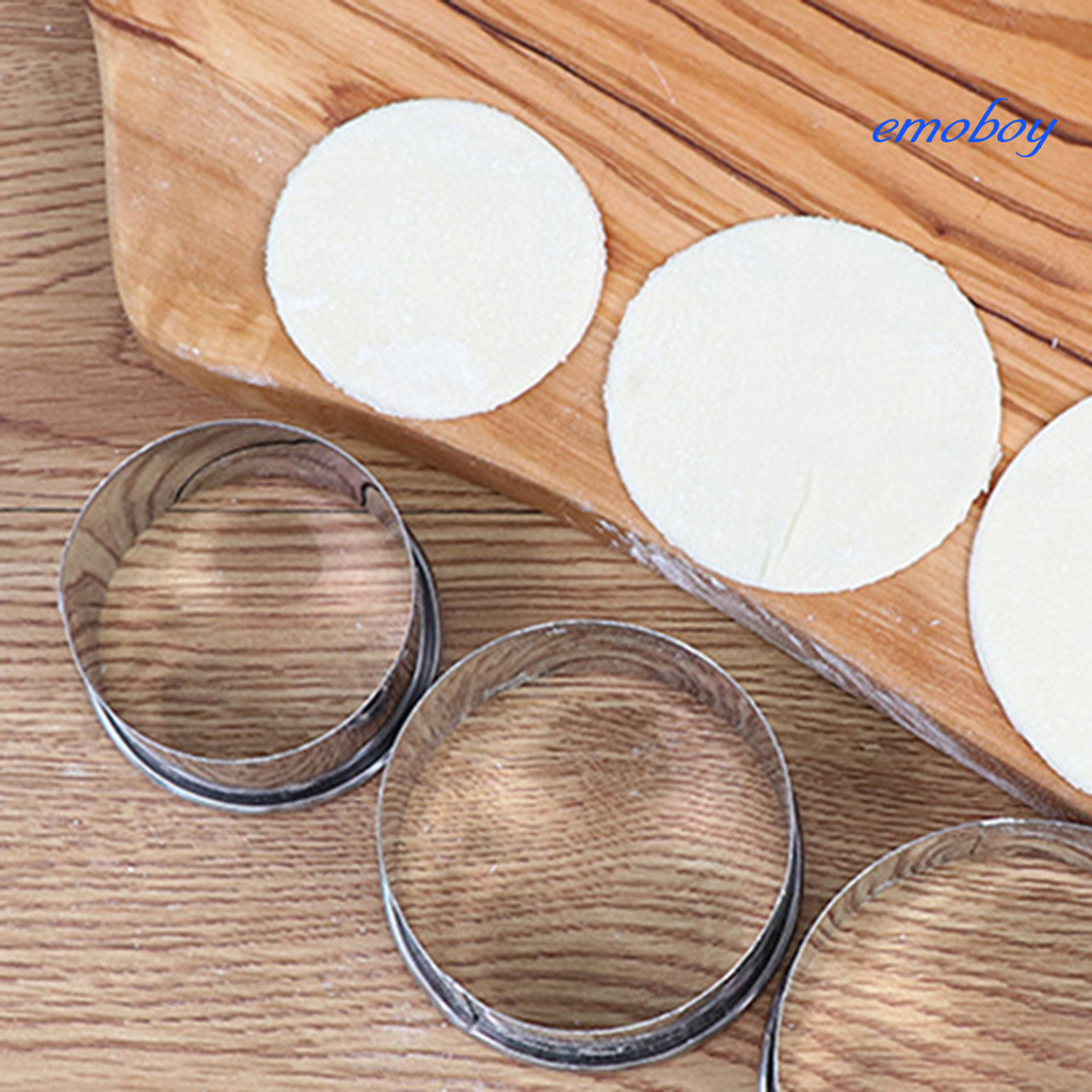 emoboy 5 Pcs Biscuit Mold Non-stick Heat-resistant Stainless Steel Kitchen Cookie Mold for Cooking