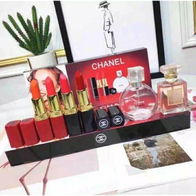 Chanel Perfume and lipstick gift Set | Shopee Philippines