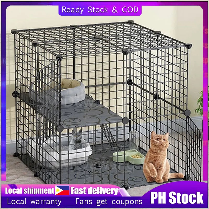 【COD】Stackable Cat cage Dog Cat Rabbit Cage  easy assemble kitten hedgehog hamster pet